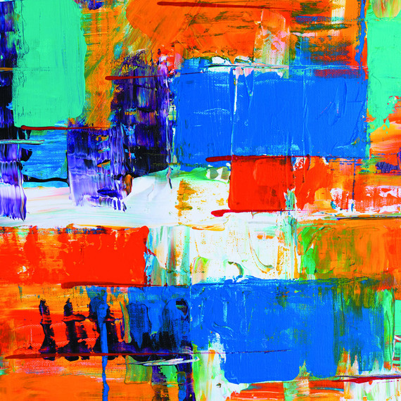 450W Abstract Paint Picture Prime Infrared Heating Panel 600 x 600 - Electric Wall Panel Heater