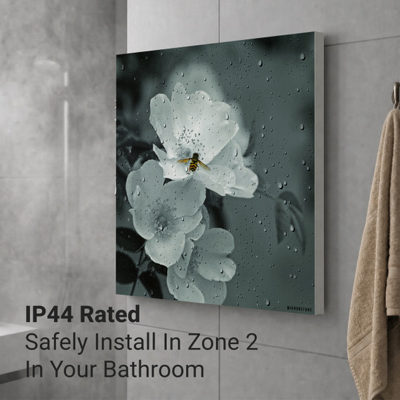 450W Pollination Picture Prime Infrared Heating Panel 600 x 600 - Electric Wall Panel Heater