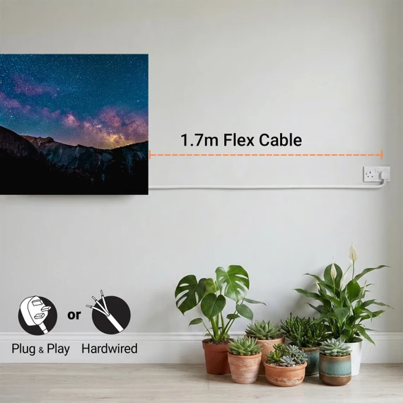 450W Milky Way Picture Prime Infrared Heating Panel 600 x 600 - Electric Wall Panel Heater