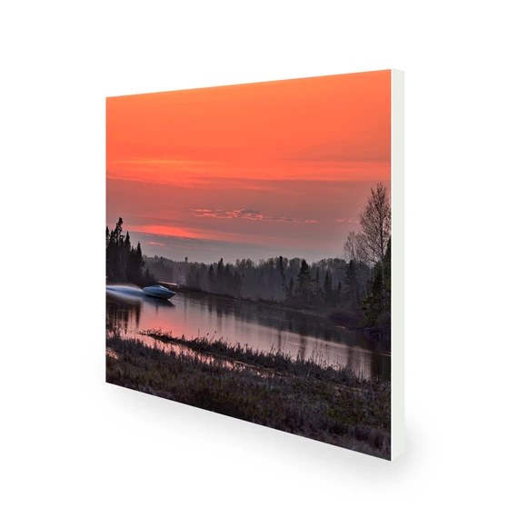 450W Bayou Cruise Picture Prime Infrared Heating Panel 600 x 600 - Electric Wall Panel Heater