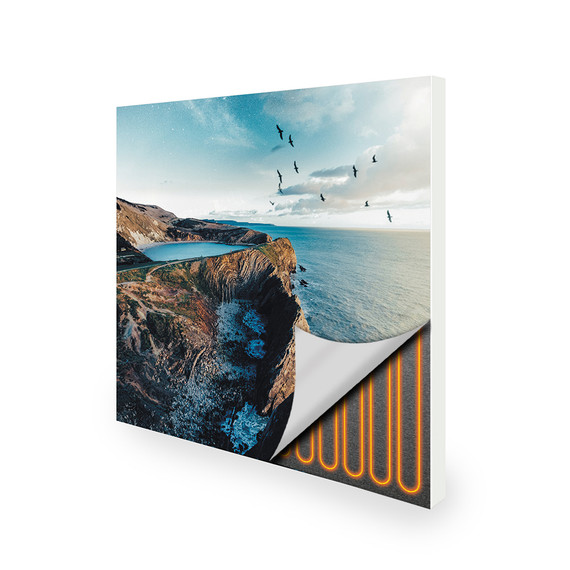 450W Mystical Lagoon Picture Prime Infrared Heating Panel 600 x 600 - Electric Wall Panel Heater