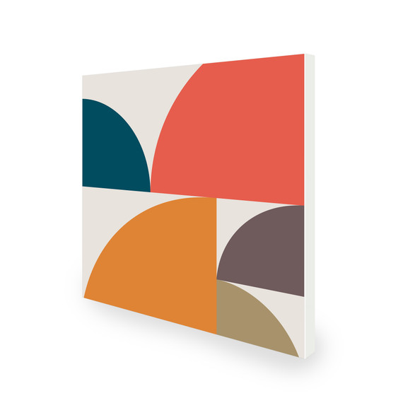 450W Abstract Circles Picture Prime Infrared Heating Panel 600 x 600 - Electric Wall Panel Heater