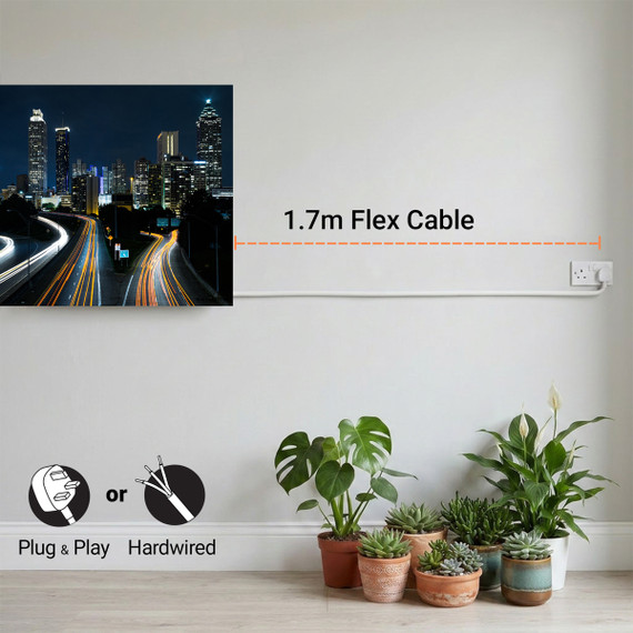 450W City Rush Picture Prime Infrared Heating Panel 600 x 600 - Electric Wall Panel Heater