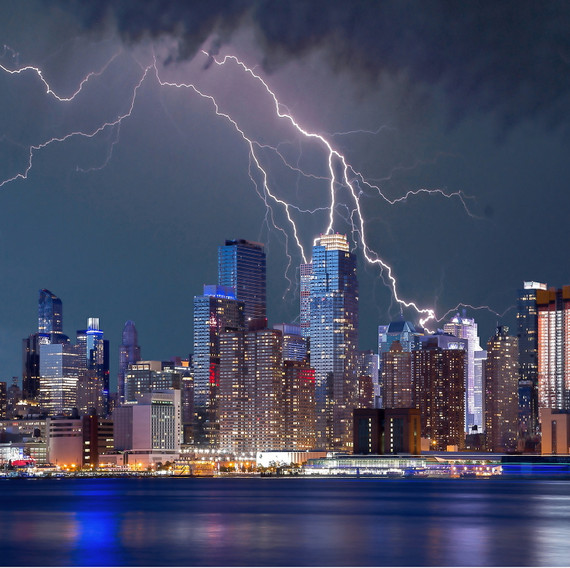 450W Thunderstorm Picture Prime Infrared Heating Panel 600 x 600 - Electric Wall Panel Heater
