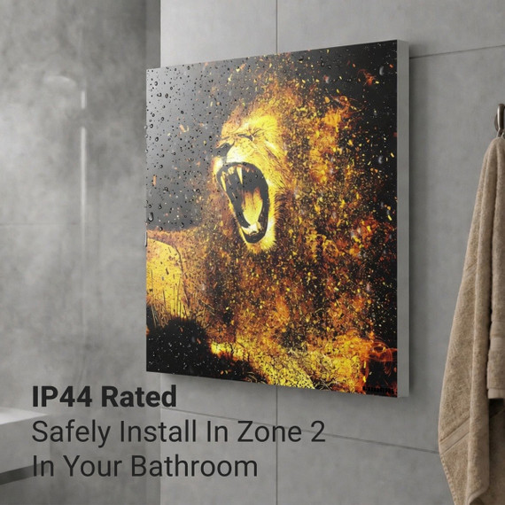 700W Roaring Lion Picture Prime Infrared Heating Panel 900 x 600 - Electric Wall Panel Heater