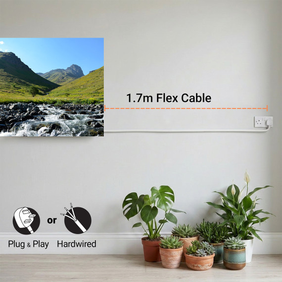 700W Glacial Brook Picture Prime Infrared Heating Panel 900 x 600 - Electric Wall Panel Heater