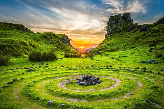 700W Mysterious Cairn Picture Prime Infrared Heating Panel 900 x 600 - Electric Wall Panel Heater