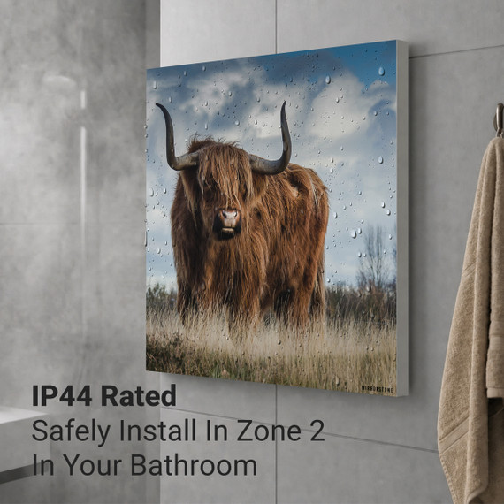 1100W Highland Pride Picture Prime Infrared Heating Panel 1100 x 700 - Electric Wall Panel Heater
