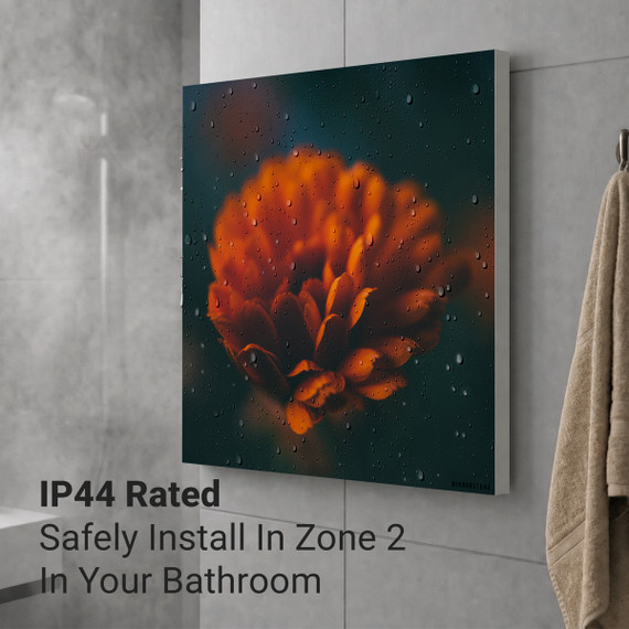 700W Flower Picture Prime Infrared Heating Panel 900 x 600 - Electric Wall Panel Heater