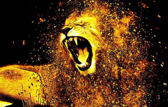 1100W Roaring Lion Picture Prime Infrared Heating Panel 1100 x 700 - Electric Wall Panel Heater