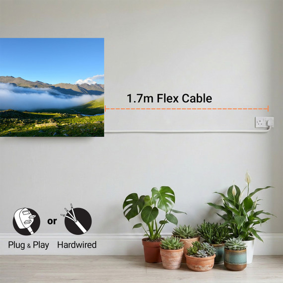 700W Rolling Cloud Picture Prime Infrared Heating Panel 900 x 600 - Electric Wall Panel Heater