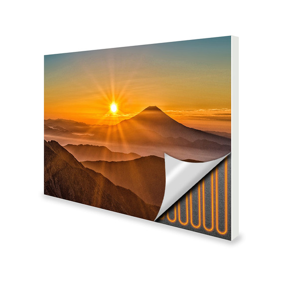 700W Sunset Mountains Picture Prime Infrared Heating Panel 900 x 600 - Electric Wall Panel Heater