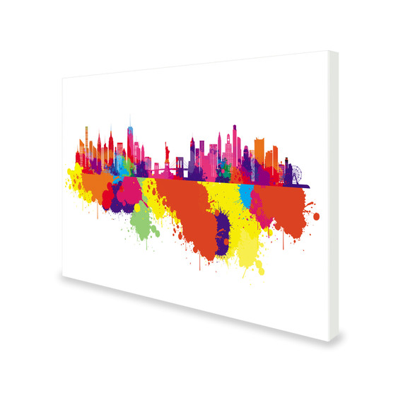 700W New York Skyline Splash Picture Prime Infrared Heating Panel 900 x 600 - Electric Wall Panel Heater