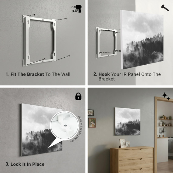 700W Clouded Trees Picture Prime Infrared Heating Panel 900 x 600 - Electric Wall Panel Heater