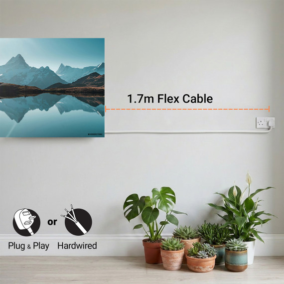 700W Vista Picture Prime Infrared Heating Panel 900 x 600 - Electric Wall Panel Heater