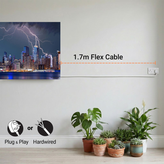 700W Thunderstorm Picture Prime Infrared Heating Panel 900 x 600 - Electric Wall Panel Heater