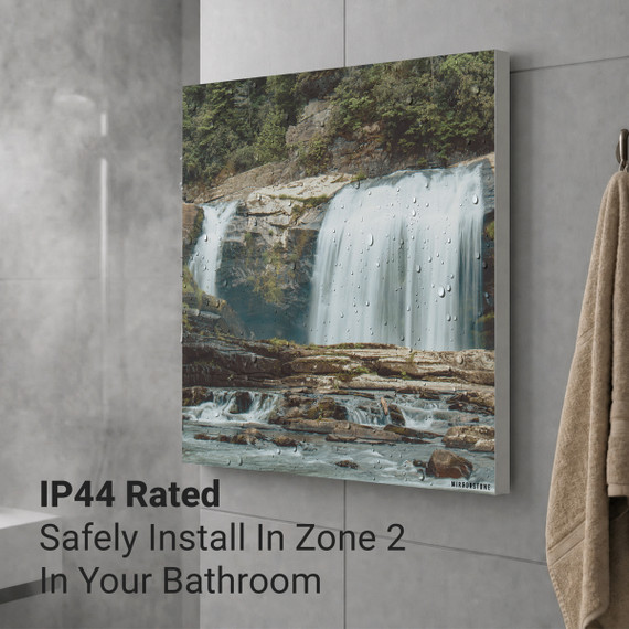 700W Waterfalls Picture Prime Infrared Heating Panel 900 x 600 - Electric Wall Panel Heater