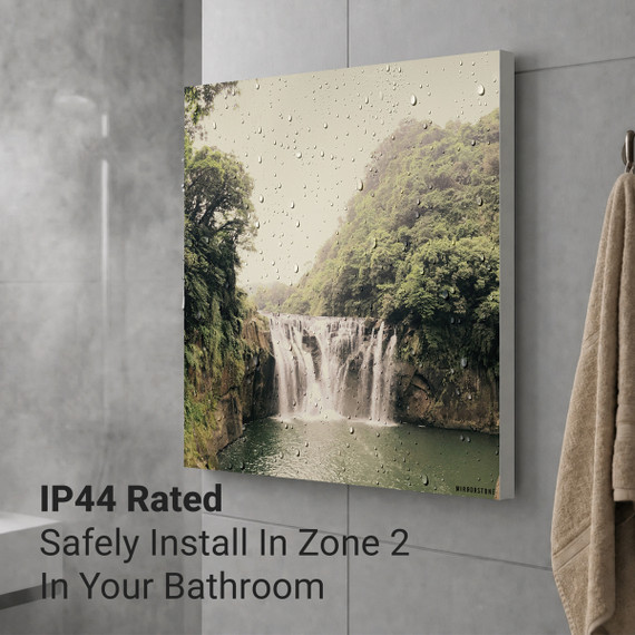 700W Forest Waterfall Picture Prime Infrared Heating Panel 900 x 600 - Electric Wall Panel Heater