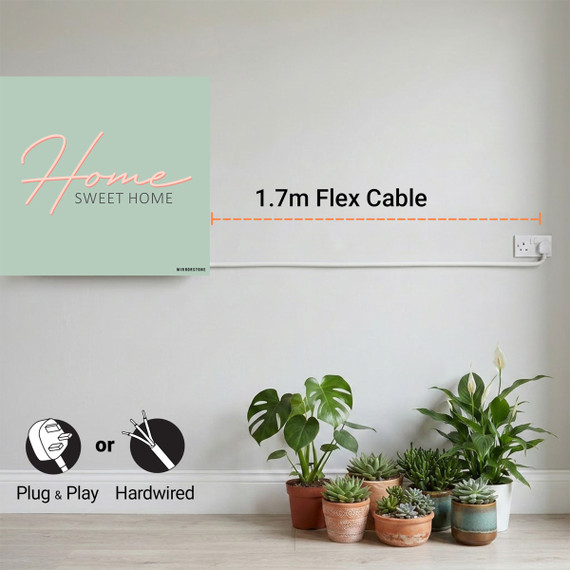 700W Home Sweet Home Picture Prime Infrared Heating Panel 900 x 600 - Electric Wall Panel Heater