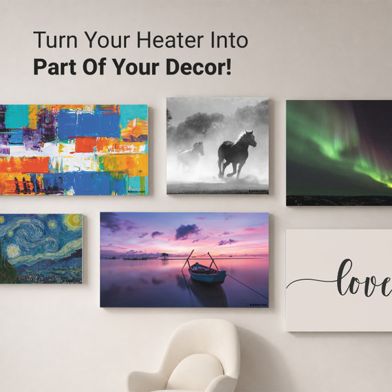 700W Home Sweet Home Picture Prime Infrared Heating Panel 900 x 600 - Electric Wall Panel Heater