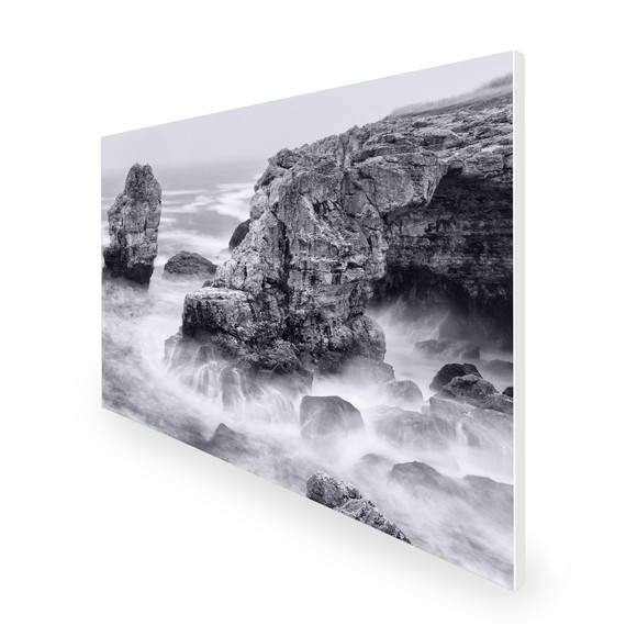 1100W Stormy Shore Picture Prime Infrared Heating Panel 1100 x 700 - Electric Wall Panel Heater
