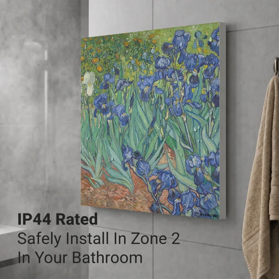 1100W Irises Picture Prime Infrared Heating Panel 1100 x 700 - Electric Wall Panel Heater