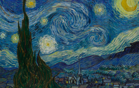 1100W The Starry Night Picture Prime Infrared Heating Panel 1100 x 700 - Electric Wall Panel Heater