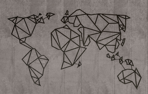 1100W World Map Picture Prime Infrared Heating Panel 1100 x 700 - Electric Wall Panel Heater