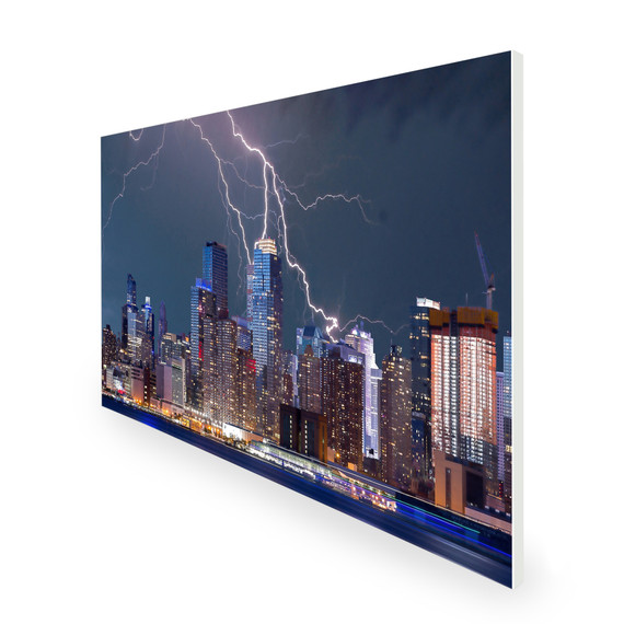 1100W Thunderstorm Picture Prime Infrared Heating Panel 1100 x 700 - Electric Wall Panel Heater