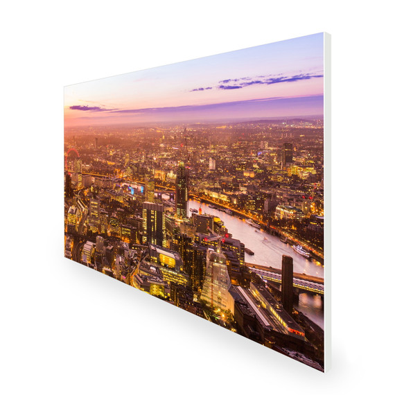 1100W London Skyline Picture Prime Infrared Heating Panel 1100 x 700 - Electric Wall Panel Heater