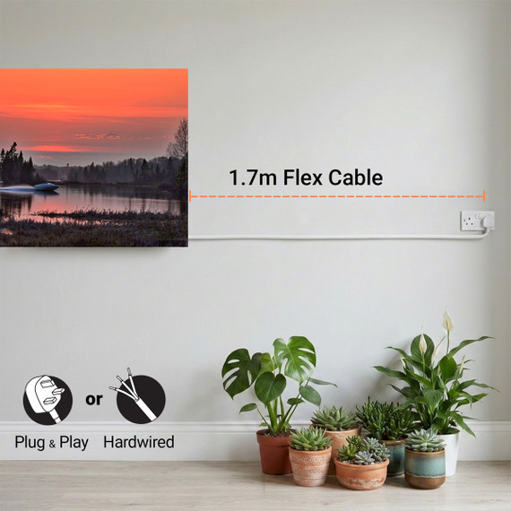 1100W Bayou Cruise Picture Prime Infrared Heating Panel 1100 x 700 - Electric Wall Panel Heater