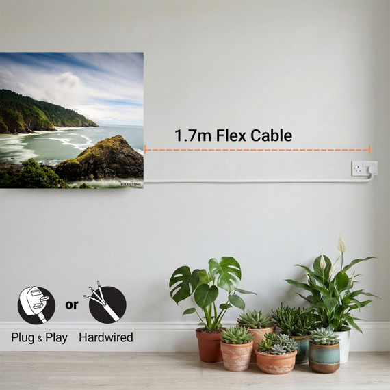 1100W Coastal Beauty Picture Prime Infrared Heating Panel 1100 x 700 - Electric Wall Panel Heater