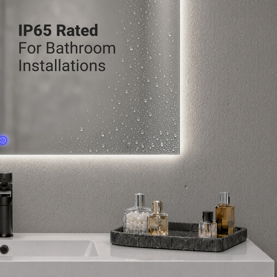 260W LED Backlit Vertical Mirrored Wi-Fi Infrared Heating Panel - Electric Panel Heater