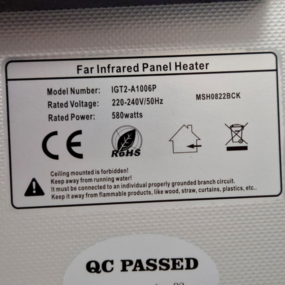 GRADE B - 580W Valley At Dusk Infrared Heating Panel - Electric Panel Heater