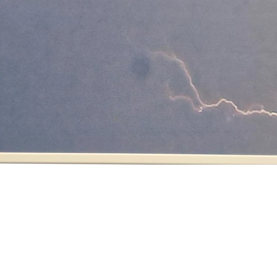 GRADE A - 700W Thunderstorm Picture Nexus Infrared Heating Panel White Frame 595 x 1195 - Electric Panel Heater