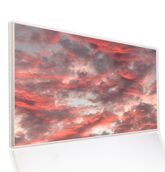 GRADE A - 900W Red Sky NXT Gen Infrared Heating Panel Black Frame 795 x 1195 - Electric Panel Heater