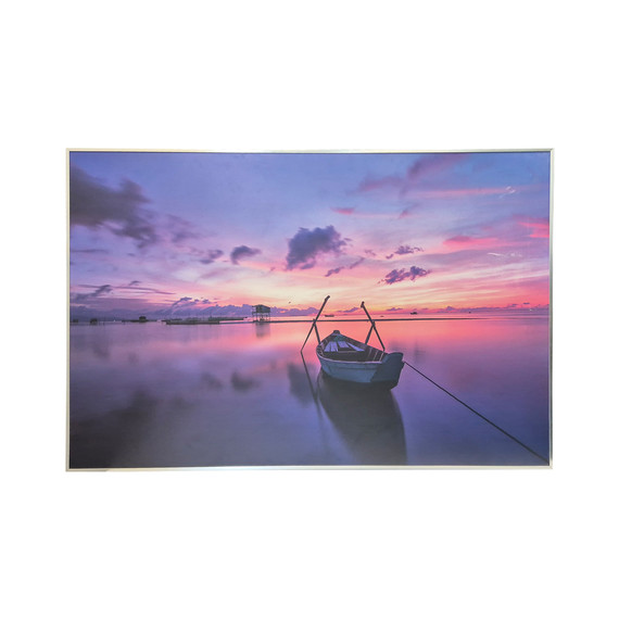 GRADE A - 900W Maldives Twilight NXT Gen Infrared Heating Panel Silver Frame 795 x 1195 - Electric Panel Heater