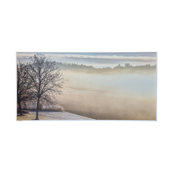 GRADE A - 700W Spring Morning Picture Nexus  Infrared Heating Panel White Frame 595 x 1195 - Electric Panel Heater