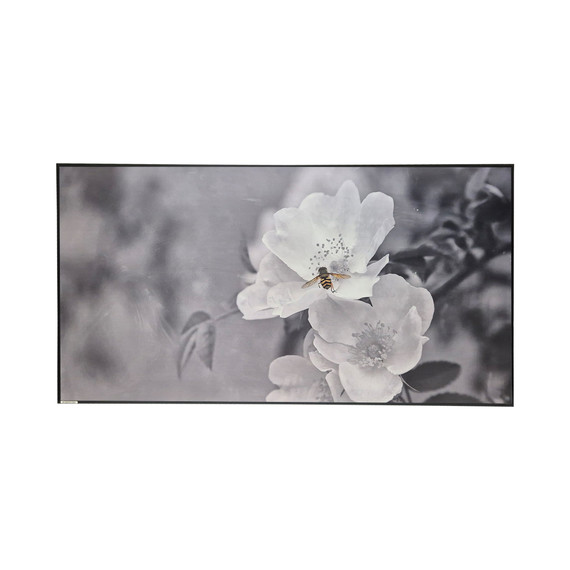 GRADE B - 700W Pollination Picture NXT Gen Infrared Heating Panel Black Frame  595 x 1195 - Electric Panel Heater