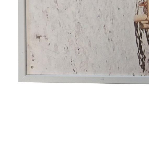GRADE A - 700W Beach Resort NXT Gen Infrared Heating Panel White Frame 595 x 1195 - Electric Panel Heater