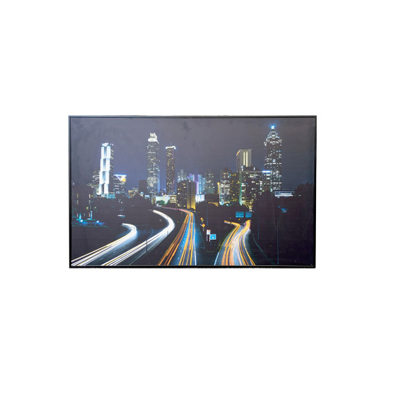 GRADE B - 580w City Rush Image Nxt Gen Infrared Heating Panel Black Frame 595 x 995 - Electric Panel Heater