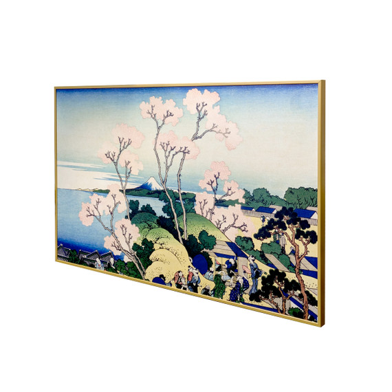 GRADE B - 580w Goten Yama Hill Nexus Infrared Heating Panel Gold Frame 595 x 995 - Electric Panel Heater
