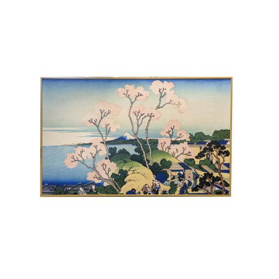 GRADE B - 580w Goten Yama Hill Nexus Infrared Heating Panel Gold Frame 595 x 995 - Electric Panel Heater