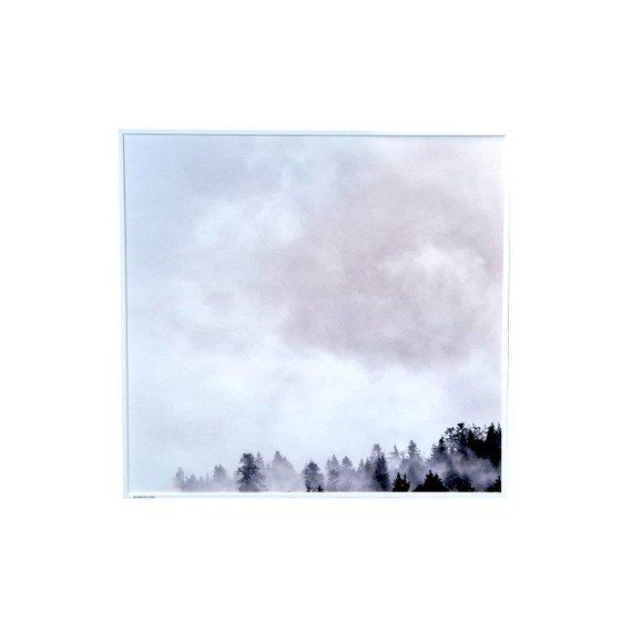 GRADE C - 350W Clouded Trees Nexus Wi-Fi Infrared Heating Panel - Electric Panel Heater Black Frame