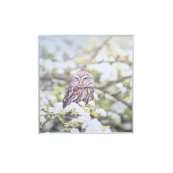 GRADE B - 350W Owl In the Spring NXT Gen Infrared Heating Panel - Electric Panel Heater Black Frame