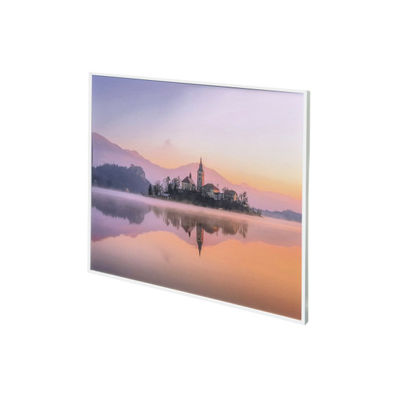 GRADE A - 350W Dreamy Lake Nexus Infrared Heating Panel - Electric Panel Heater White Frame