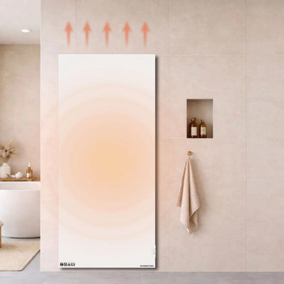 Mirrorstone Air Infrared + Convection Vertical Heating Panel With Thermostat - 1000-1400W