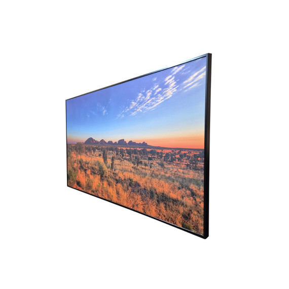 GRADE B - 700W Dusty Outback NXT Gen Infrared Heating Panel Black Frame 595 x 1195 - Electric Panel Heater