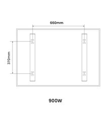 BRAND NEW - 900W Classic Infrared Heating Panel - Electric Panel Heater White Frame