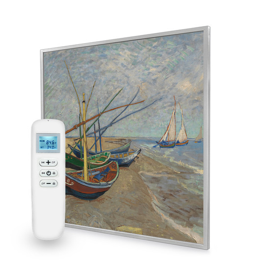 595x595 Fishing Boats on the Beach at Saintes Maries Image Nexus Wi-Fi Infrared Heating Panel 350W - Electric Wall Panel Heater